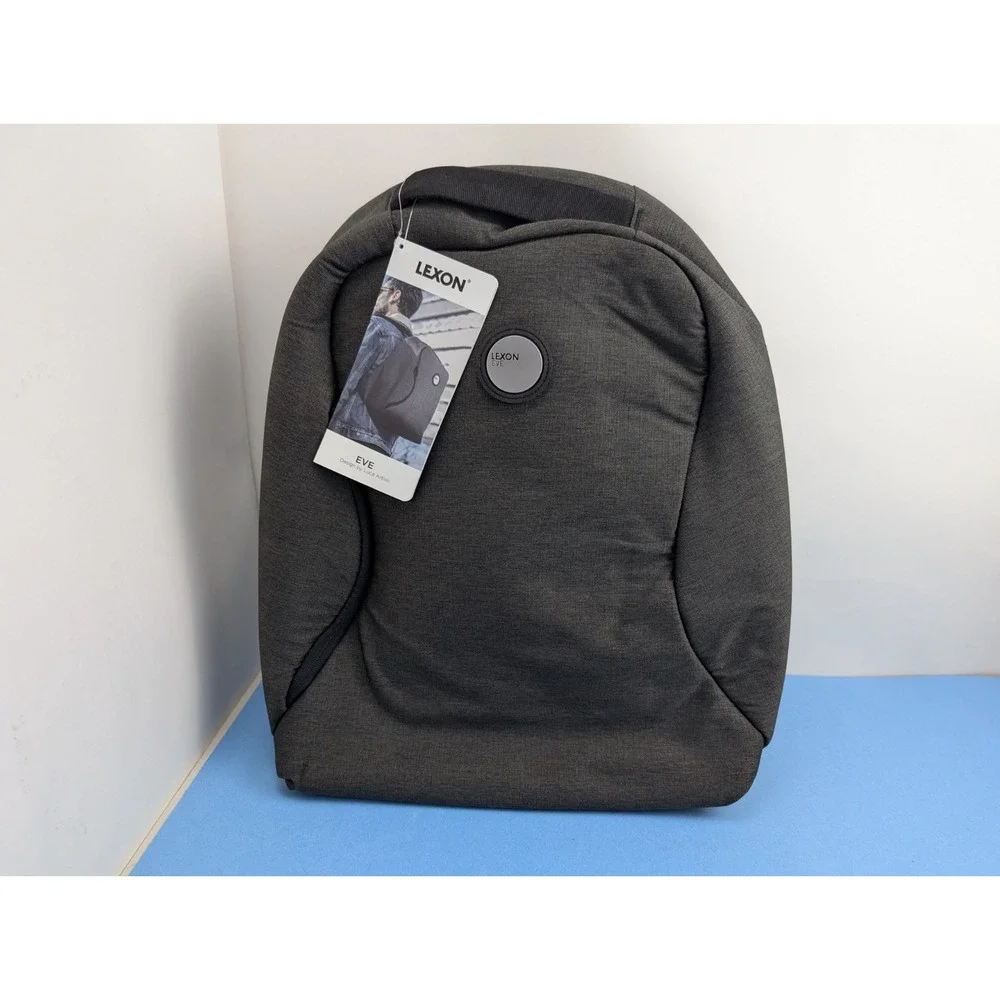 Lexon Eve Anti Theft Backpack Laptop Bag By Luca Artioli LN2200WG Black Gray